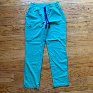Figs Men's Pants in Teal with Blue Drawstring